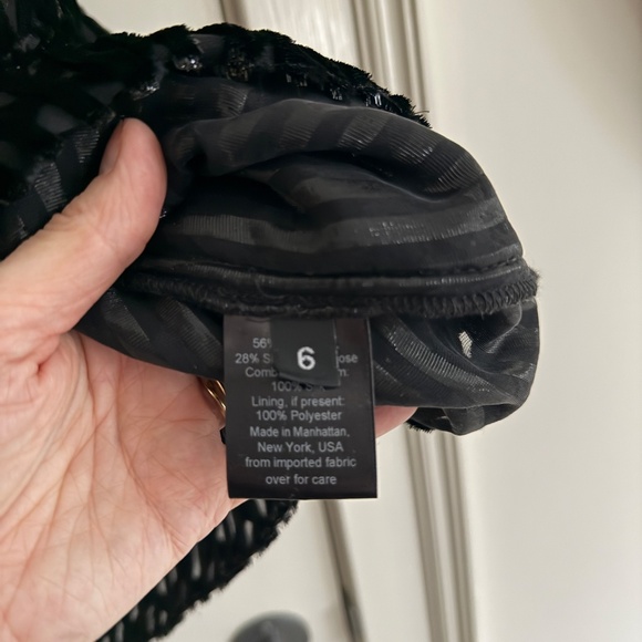 NWOT Rachel Comey Reunion Top in Black Burnout Lurex Velvet Size 6 - Picture 10 of 11